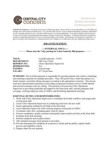 Job Description Central City Concern