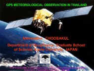 GPS Meteorological Observation in Thailand. - Department of Geology