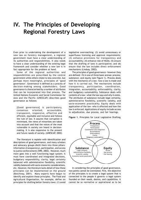 A rough guide to developing laws for regional forest management