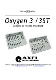 Console de mixage broadcast Oxygen 3 ... - Radio Technique