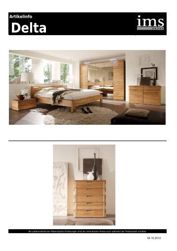 Typenplan DELTA SCHLAFZIMMER - BOSCHUNG.com