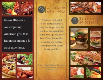 B'More Bistro Menu (PDF) - Embassy Suites