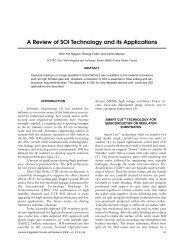 A Review of SOI Technology and its Applications - SBMicro
