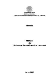 PlantÃ£o Manual de Rotinas e Procedimentos Internos - TRF