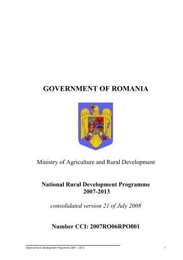 GOVERNMENT OF ROMANIA - MADR