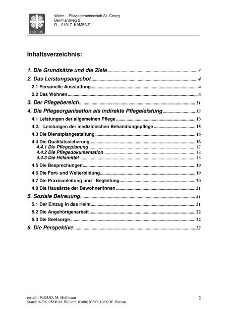 Rahmenkonzept - Caritasheim St. Georg