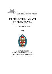 RepÃ¼lÃ©studomÃ¡nyi KÃ¶zlemÃ©nyek 2004. 1. szÃ¡m - NKE Katonai ...