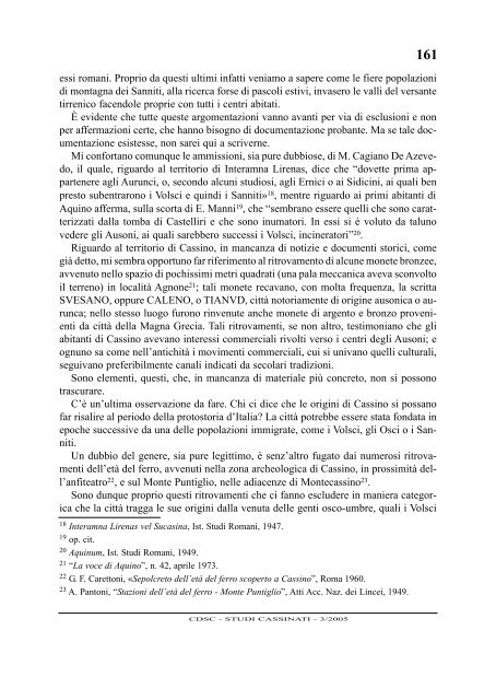 Anno V nÂ° 3 luglio - settembre 2005 - Studi Cassinati