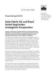 Pressemitteilung (pdf) - Solar-Fabrik AG