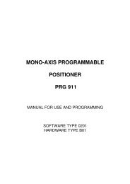 MONO-AXIS PROGRAMMABLE POSITIONER PRG 911