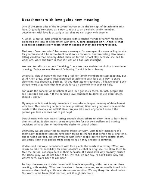 Detachment With Love Gains New Meaning Meth Free Mesa County