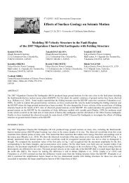 Effects of Surface Geology on Seismic Motion - ESG4 Conference ...