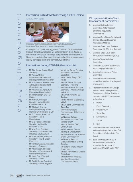 Uttar Pradesh Annual Report 2009-10 - CII