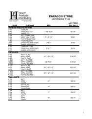 PARAGON STONE - Hearth Products Distributing