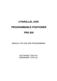 2 PARALLEL AXIS PROGRAMMABLE ... - Triveneta Impianti S.r.l.