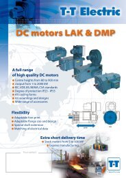 A full range of high quality DC motors Flexibility Extra ... - T-T Electric