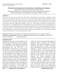 Dissolution rate enhancement of aceclofenac by solid dispersion ...