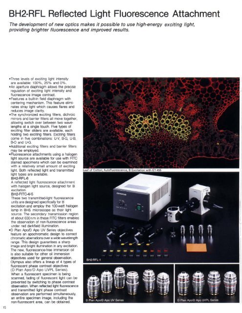 Olympus BHS/BHT System Microscopes (BH-2) brochure 1987