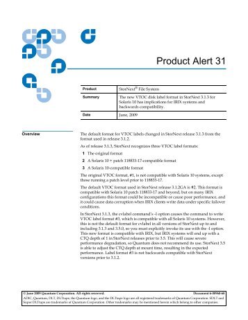 Product Alert 31 - Quantum Knowledge Base