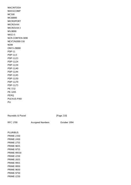 Network Working Group J. Reynolds Request for ... - æ¬æ ¡Ftp Server