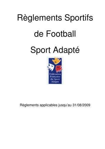 Réglement Football FFSA - Comité Départemental Sport Adapté du ...