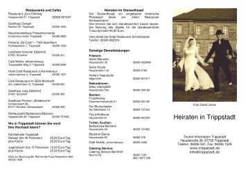 Info Flyer Hochzeit - Trippstadt