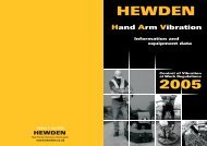 2005 Hand Arm Vibration Information and equipment data - Hewden