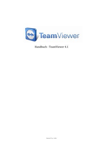 Handbuch ‐ TeamViewer 4.1