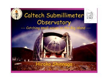 DSOS - Caltech Submillimeter Observatory