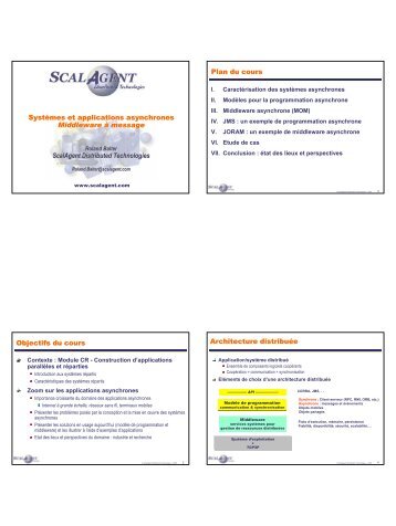 SystÃ¨mes et applications asynchrones Middleware Ã  ... - Sardes