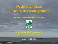 Washington State Ballast Water Management, Allen Pleus, WDFW