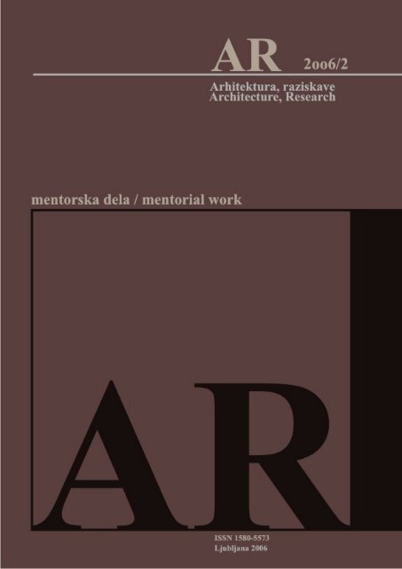 Revija 2006/2 v PDF - Fakulteta za arhitekturo - Univerza v Ljubljani