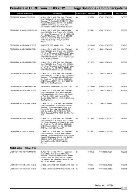 Preise&Info - TRITECH Computer GmbH