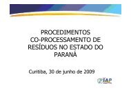 Co- Processamento de resÃ­duos no estado do ParanÃ¡ - Conselho ...