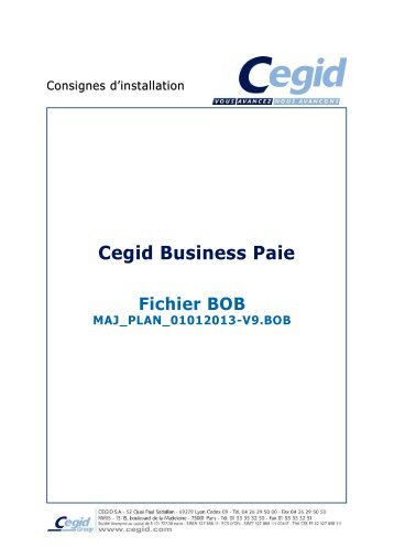 Cegid Business Paie Fichier BOB MAJ_PLAN_01012013 ... - extremIT