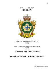 NRTD / DERN BORDEN JOINING ... - The Canadian Navy