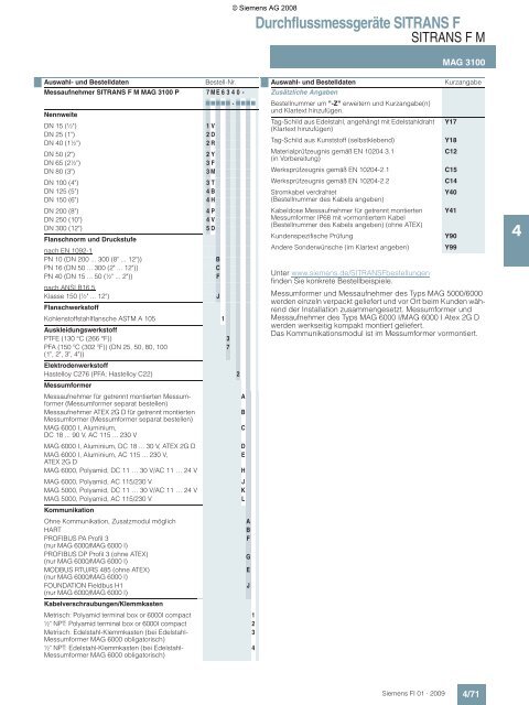 Datenblatt MAG 3100.pdf - METRA Energie