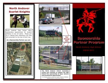 Sponsorship Partner Program - North Andover Public Schools