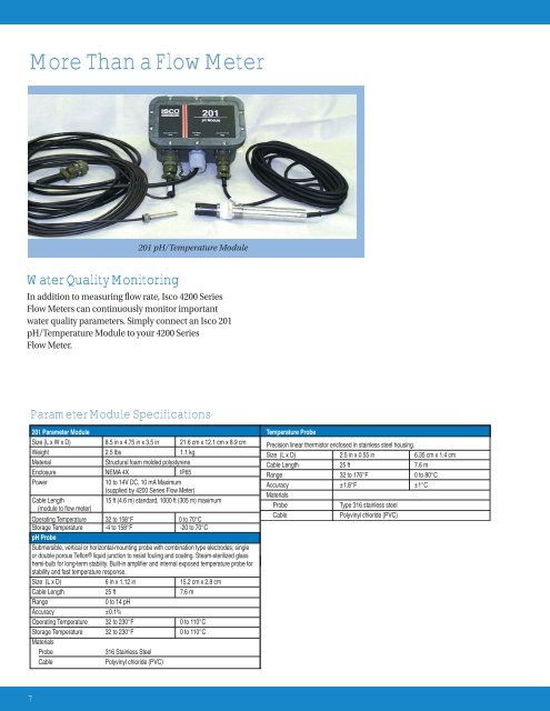 4200 Series Flow Meters - Isco
