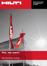 Yes, we care! - Hilti