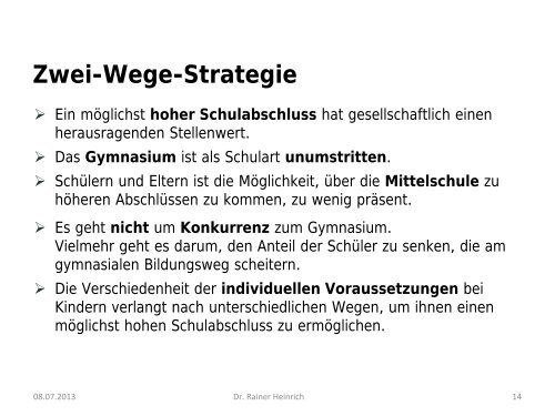 Wie weiter mit Mittelschule, Oberschule und Gymnasium?