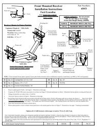 Front Mounted Receiver Installation Instructions â  â¡ â¢ â£ - Draw-Tite