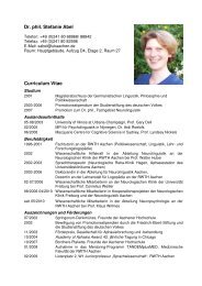 Dr. phil. Stefanie Abel Curriculum Vitae - bei ProLog