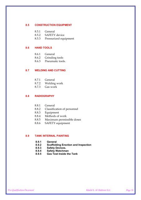 TABLE OF CONTENTS - Khalid S. Al-Shahrani