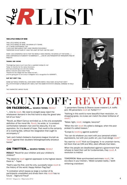 Volume 1, Issue No. 2 - Revolt Magazine