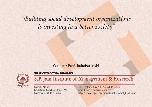 Social Brics spjimr Brocher.cdr - S.P. Jain Institute of Management ...