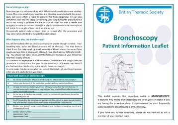 Patient information leaflet - Brit Thoracic