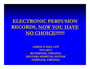 ELECTRONIC PERFUSION ELECTRONIC ... - Perfusion.com