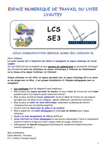 LCS SE3 - LycÃ©e Lyautey
