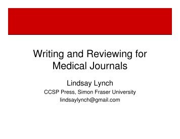 Peer Review Presentation - UBC Medical Journal